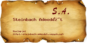 Steinbach Adeodát névjegykártya